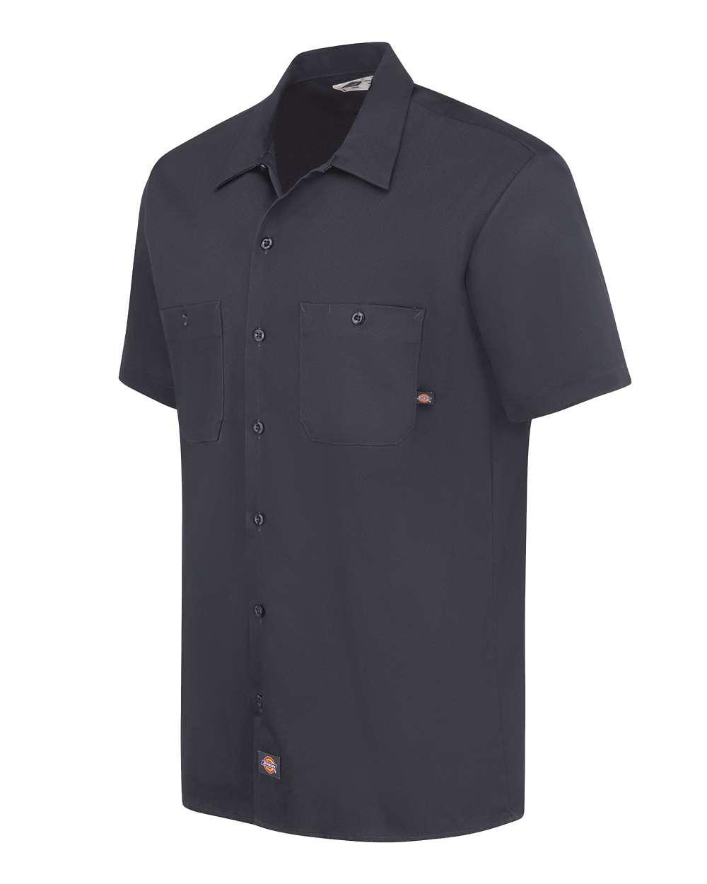 S307 Dickies Industrial Short Sleeve Cotton Work Shirt S307 Dickies Industrial Short Sleeve Cotton Work Shirt - Siide Image