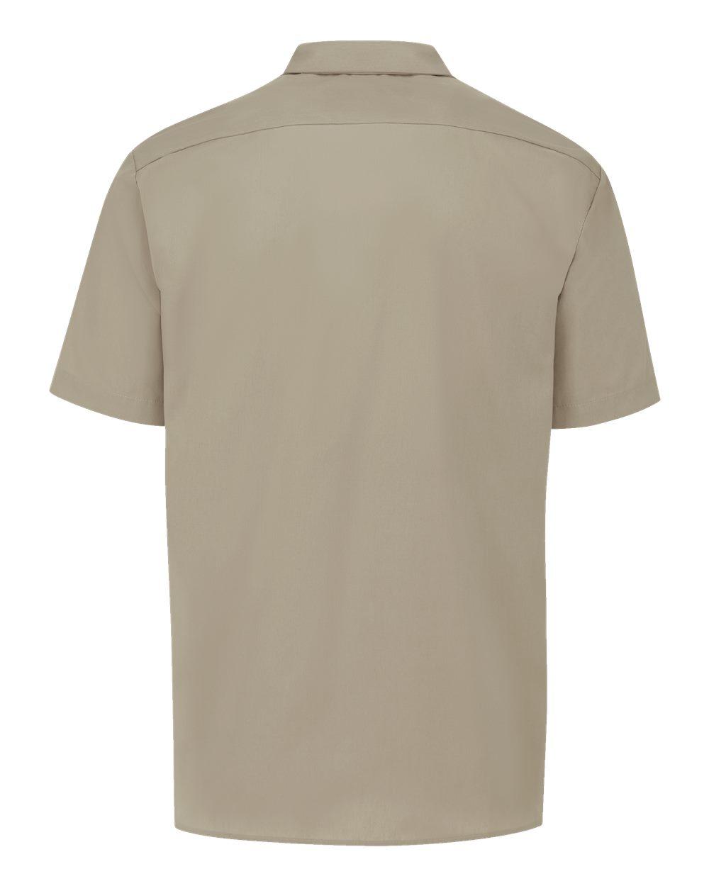 S535L Dickies Industrial Short Sleeve Work Shirt - Long Sizes - Back Image