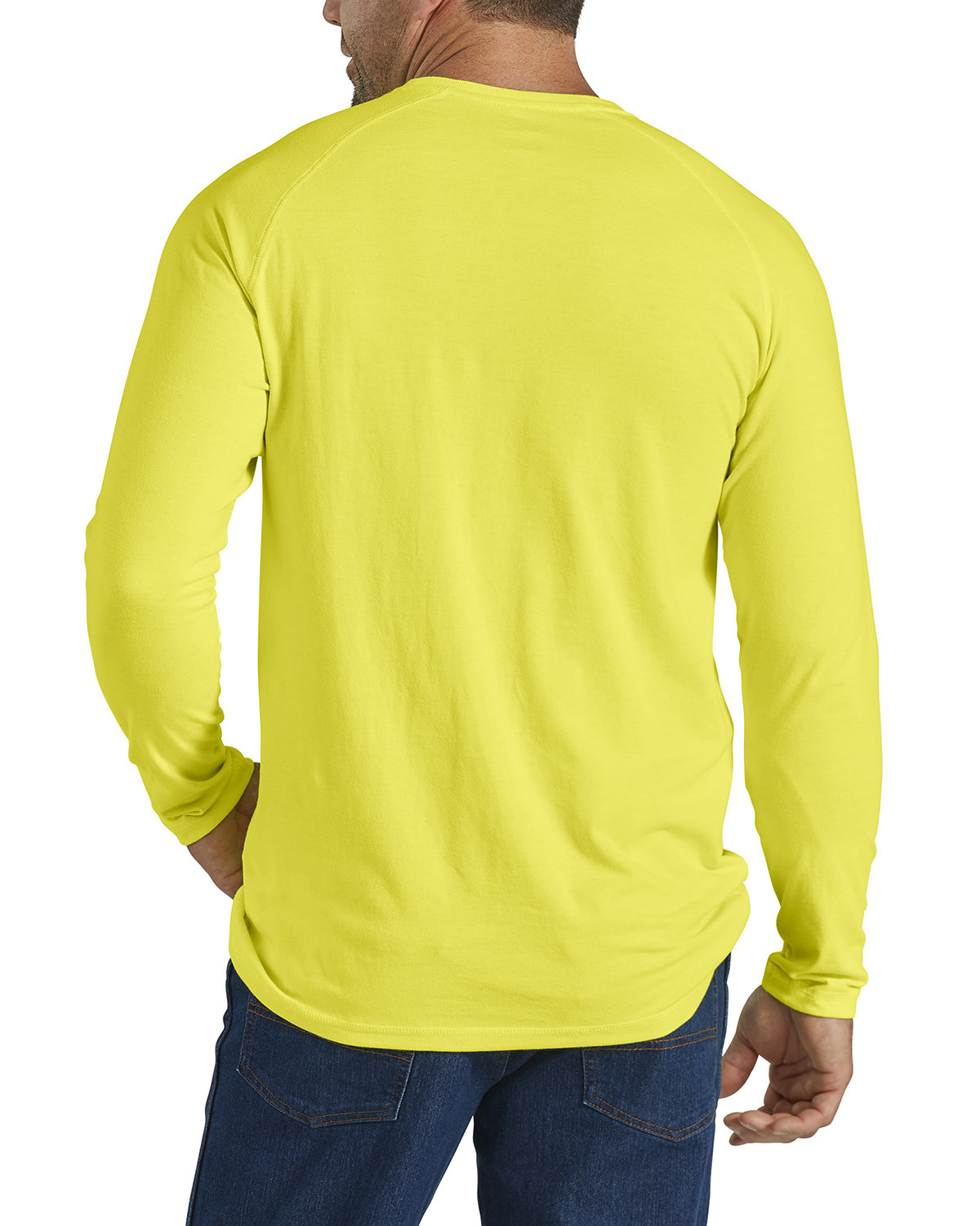 SL600 Dickies Mens Temp-iQ Performance Cooling Long Sleeve Pocket T-Shirt - Back Image