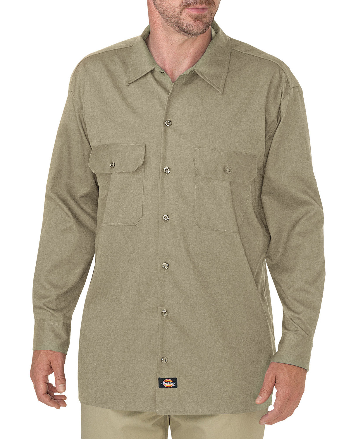 WL675 Dickies Mens FLEX Relaxed Fit Long-Sleeve Twill Work Shirt