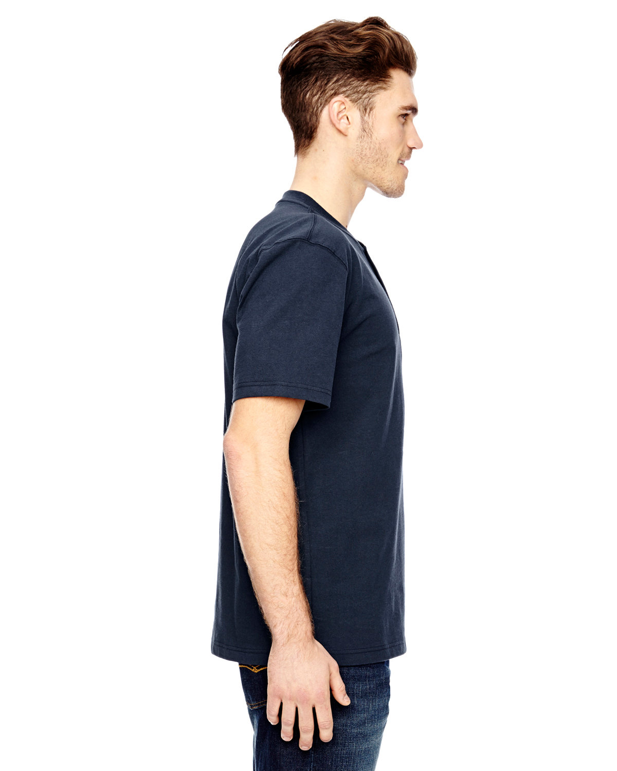 WS451 Dickies Mens 6.75 oz. Heavyweight Work Henley - Siide Image