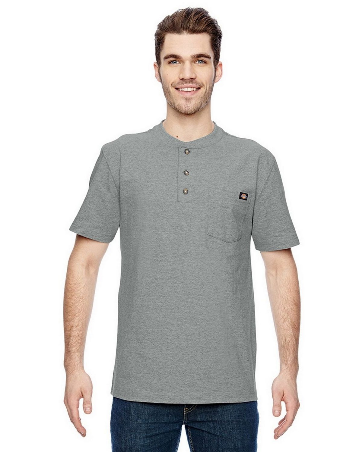 WS451 Dickies Mens 6.75 oz. Heavyweight Work Henley