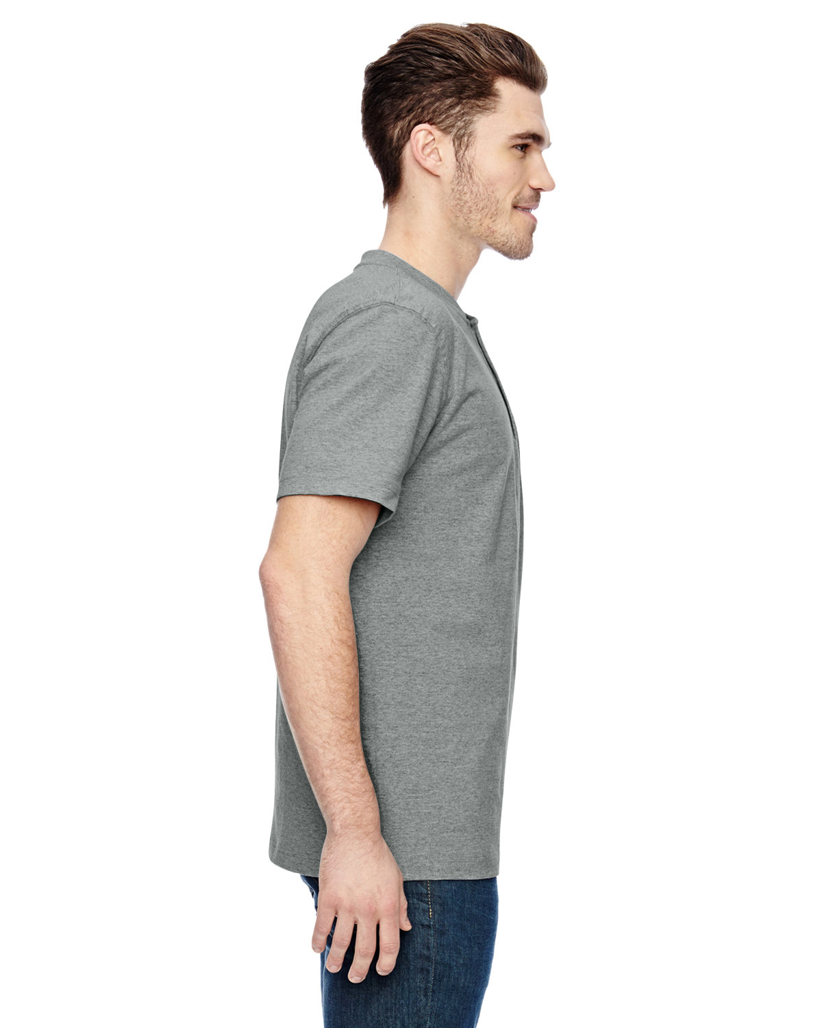 WS451 Dickies Mens 6.75 oz. Heavyweight Work Henley - Siide Image
