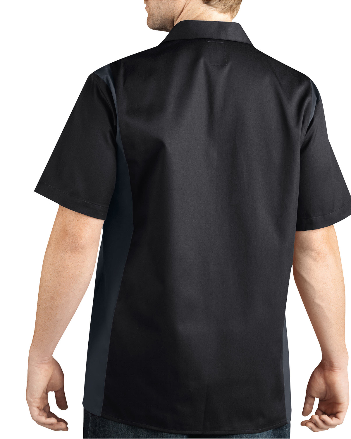 WS508 Dickies Mens Two-Tone Short-Sleeve Work Shirt - Back Image