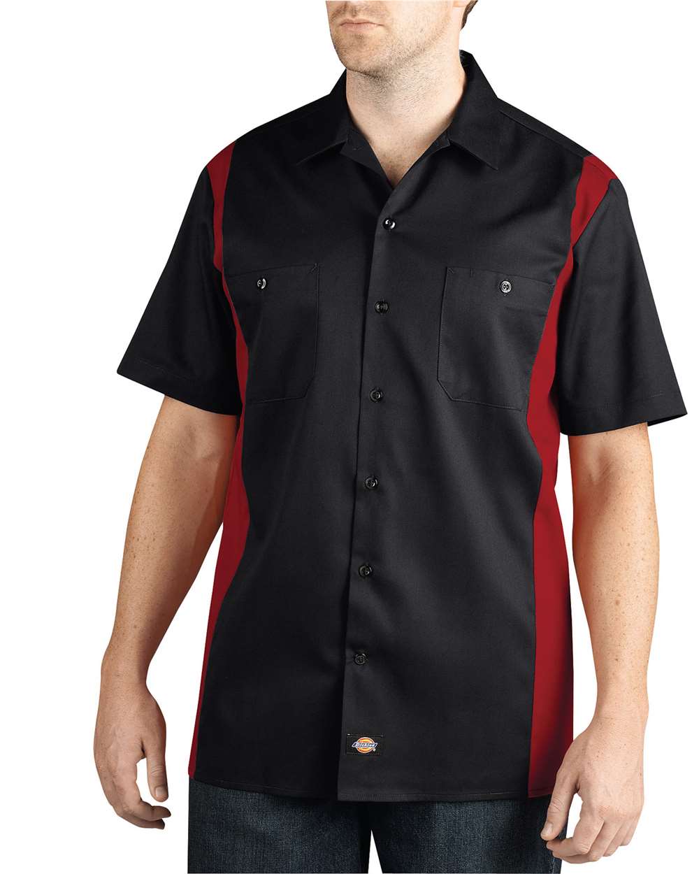 WS508 Dickies Mens Two-Tone Short-Sleeve Work Shirt WS508 Dickies Mens Two-Tone Short-Sleeve Work Shirt