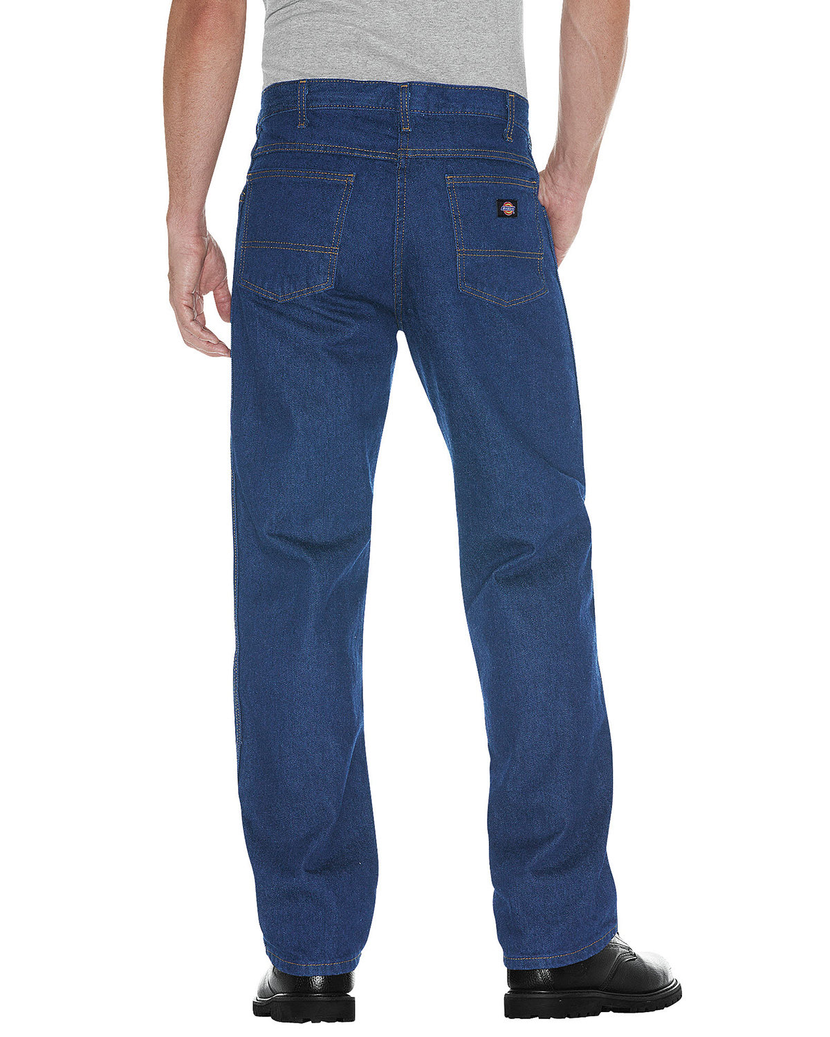9393 Dickies Unisex Regular Straight Fit 5-Pocket Denim Jean Pant - Back Image