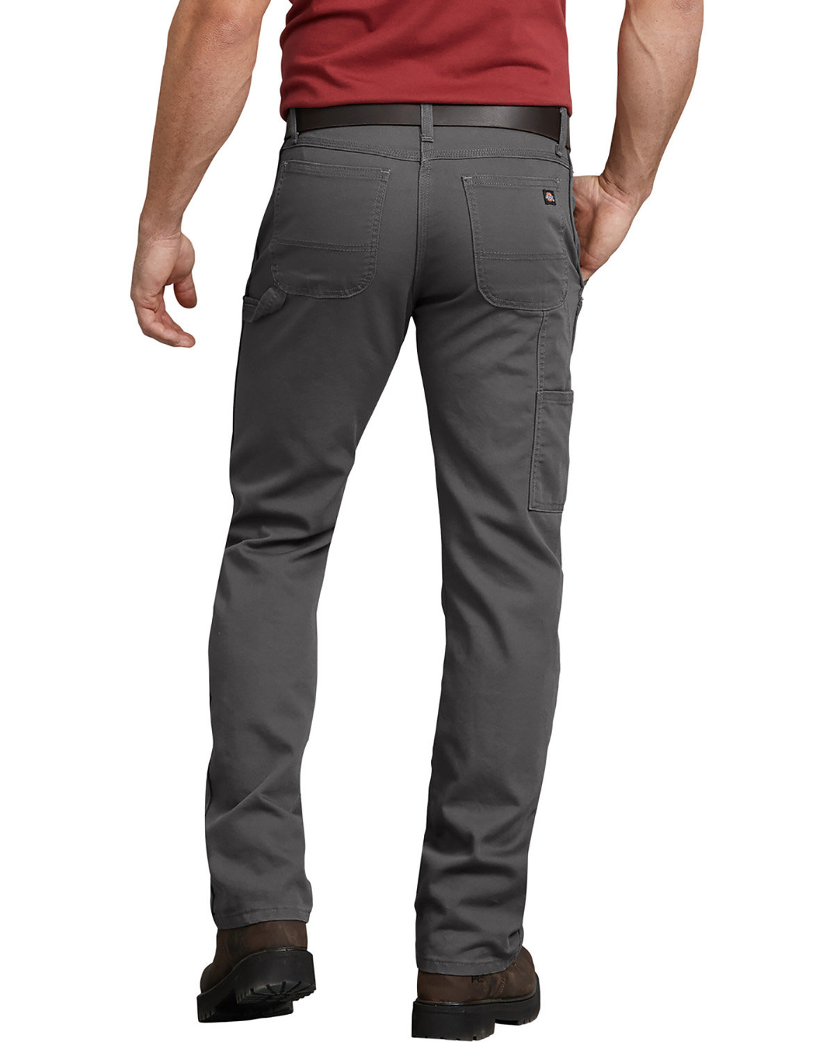 DP802 Dickies Mens FLEX Regular Fit Straight Leg Tough Max Duck Carpenter Pant - Back Image