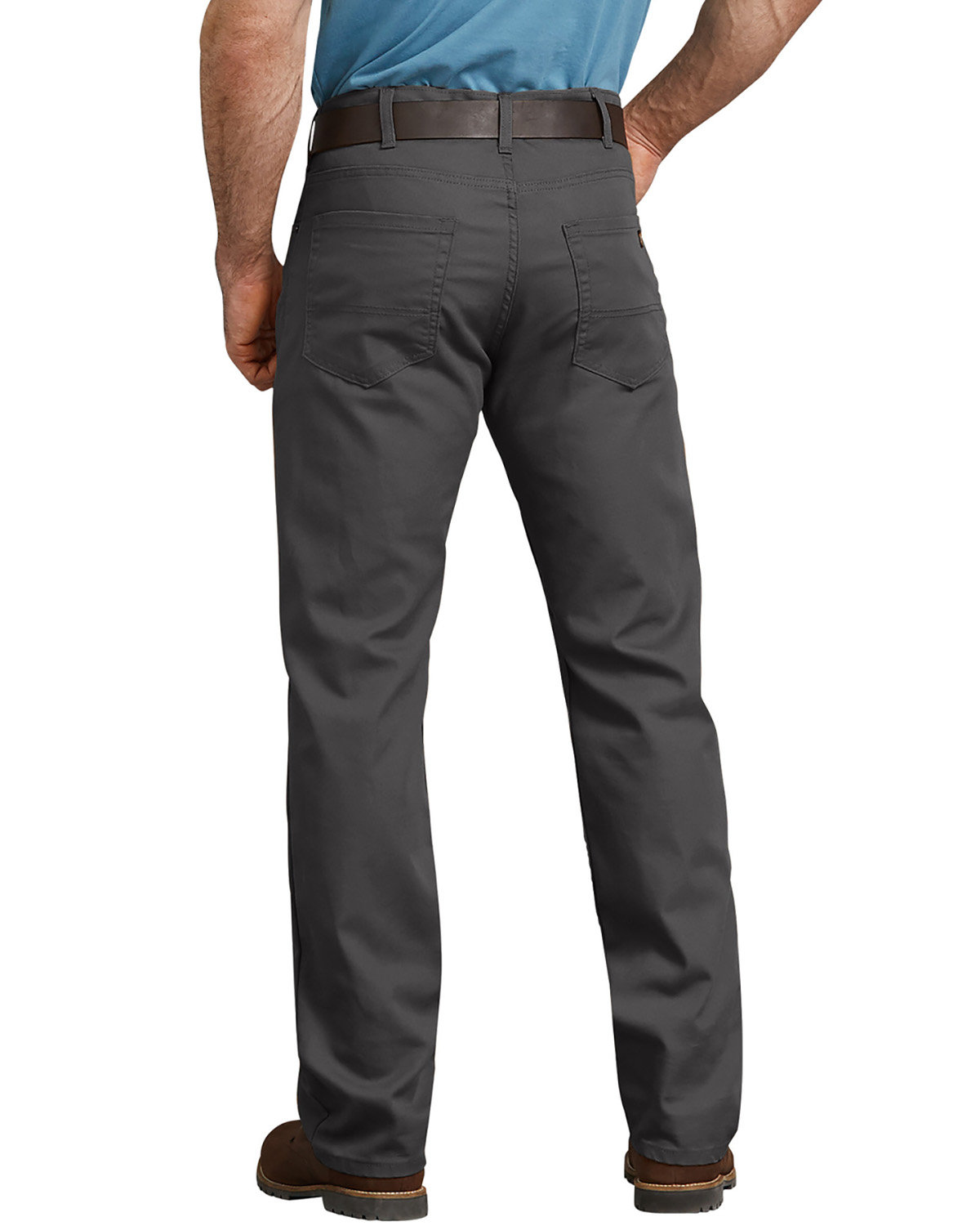 DP803 Dickies Mens FLEX Regular Fit Straight Leg Tough Max Duck 5-Pocket Pant - Back Image