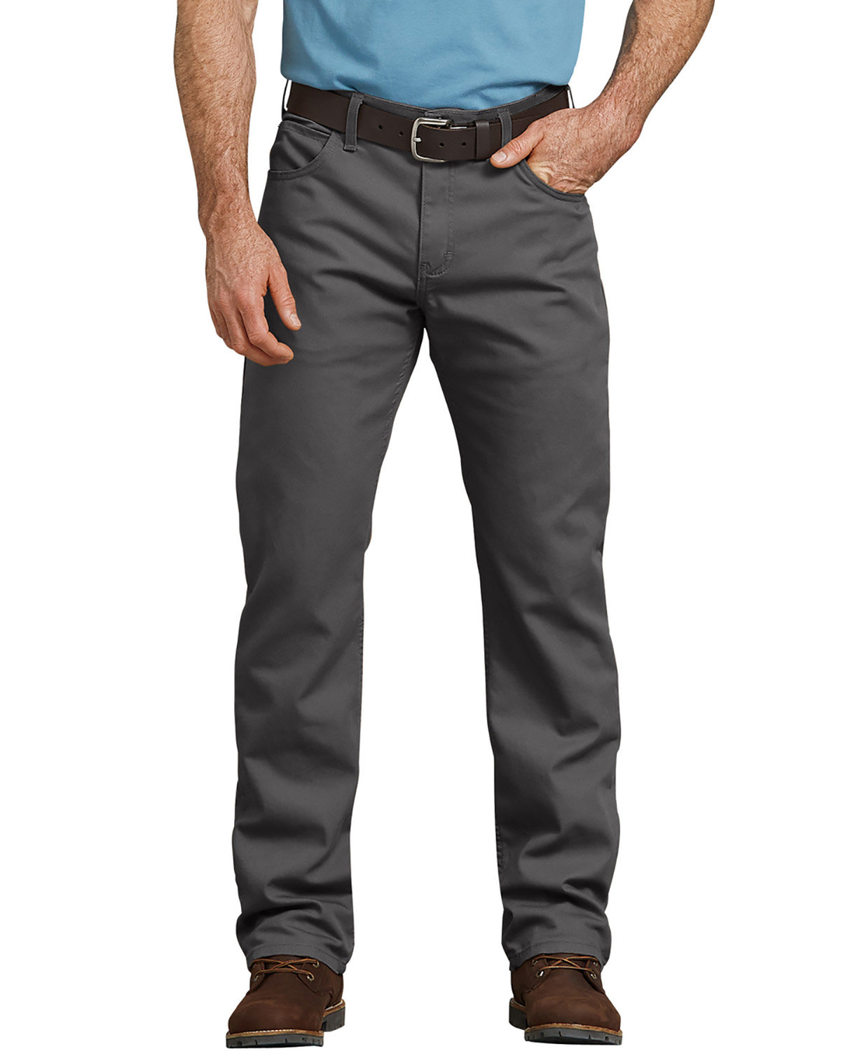 DP803 Dickies Mens FLEX Regular Fit Straight Leg Tough Max Duck 5-Pocket Pant