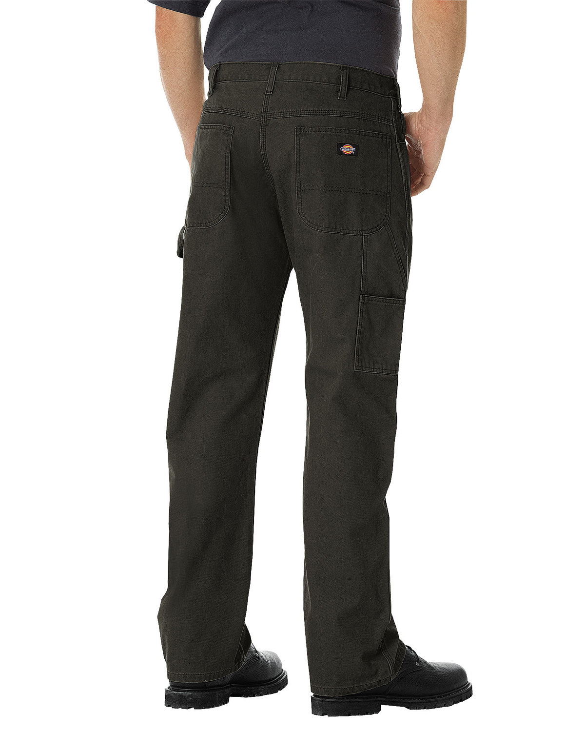 DU250 Dickies Mens Relaxed Fit Straight-Leg Carpenter Duck Pant - Back Image