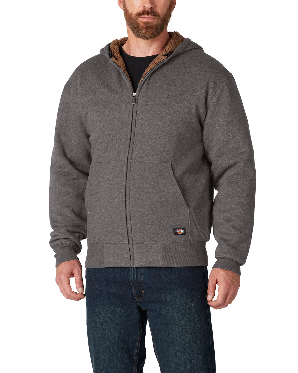 TW457 Dickies Mens Fleece-Lined Full-Zip Hooded Sweatshirt TW457 Dickies Mens Fleece-Lined Full-Zip Hooded Sweatshirt