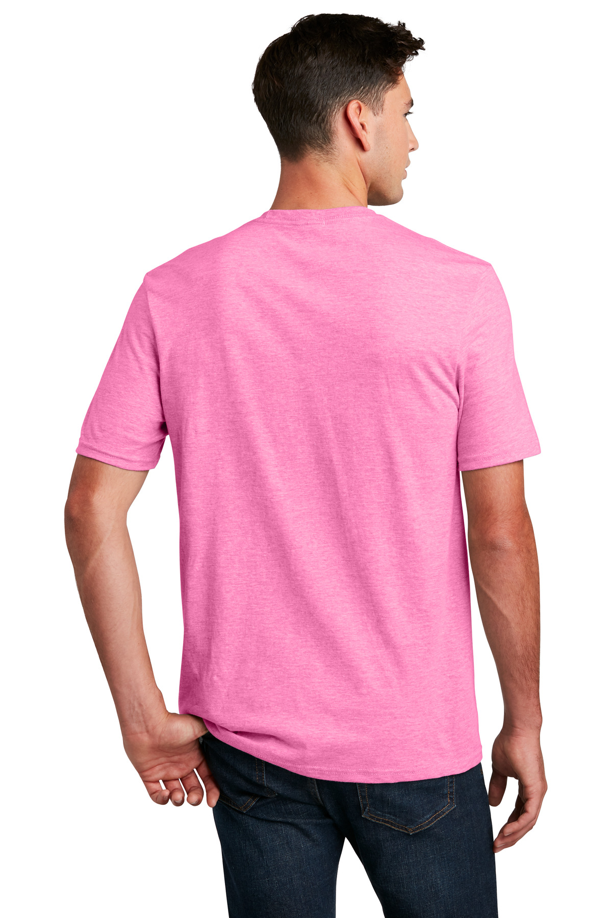 DM108 District Men's Perfect Blend Crew T-Shirt - Back Image