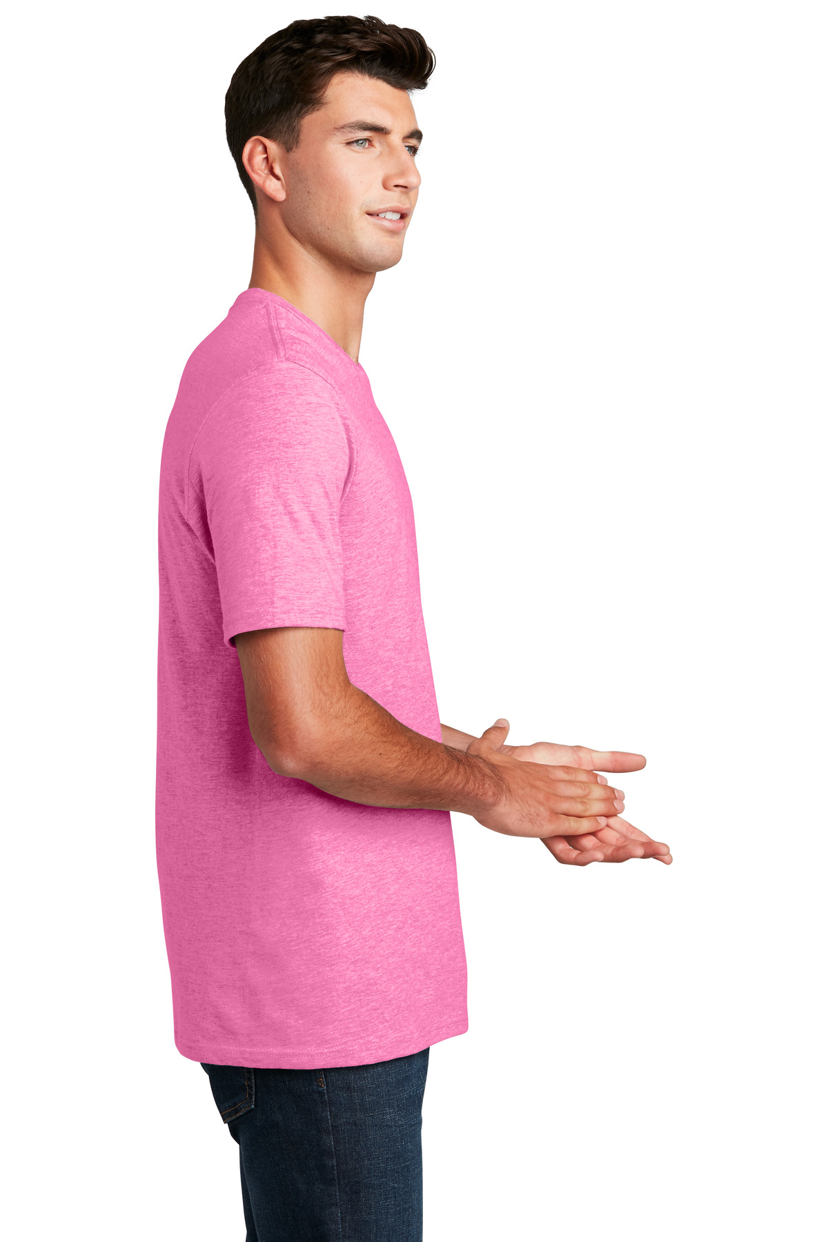 DM108 District Men's Perfect Blend Crew T-Shirt - Siide Image