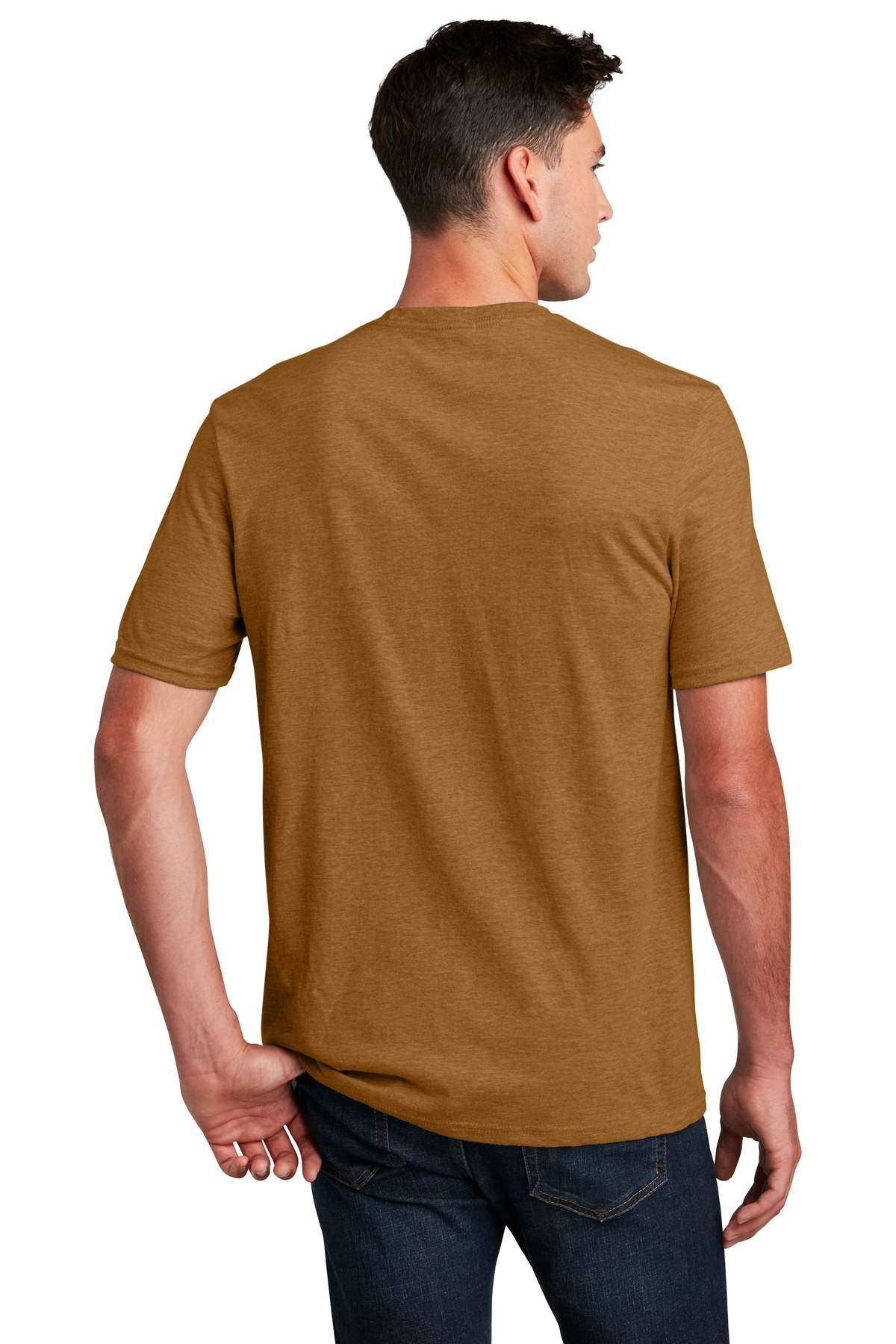 DM108 District Mens Perfect Blend Crew T-Shirt - Back Image
