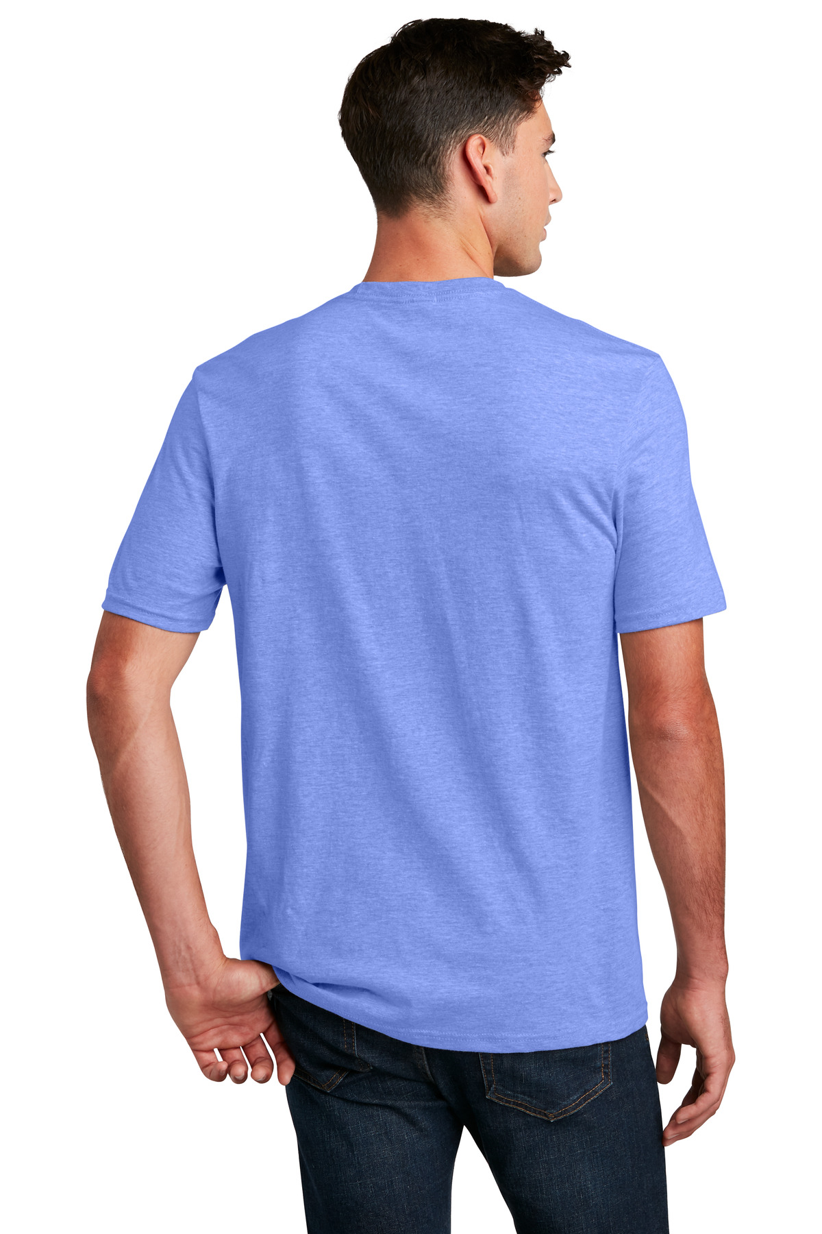 DM108 District Mens Perfect Blend Crew T-Shirt - Back Image