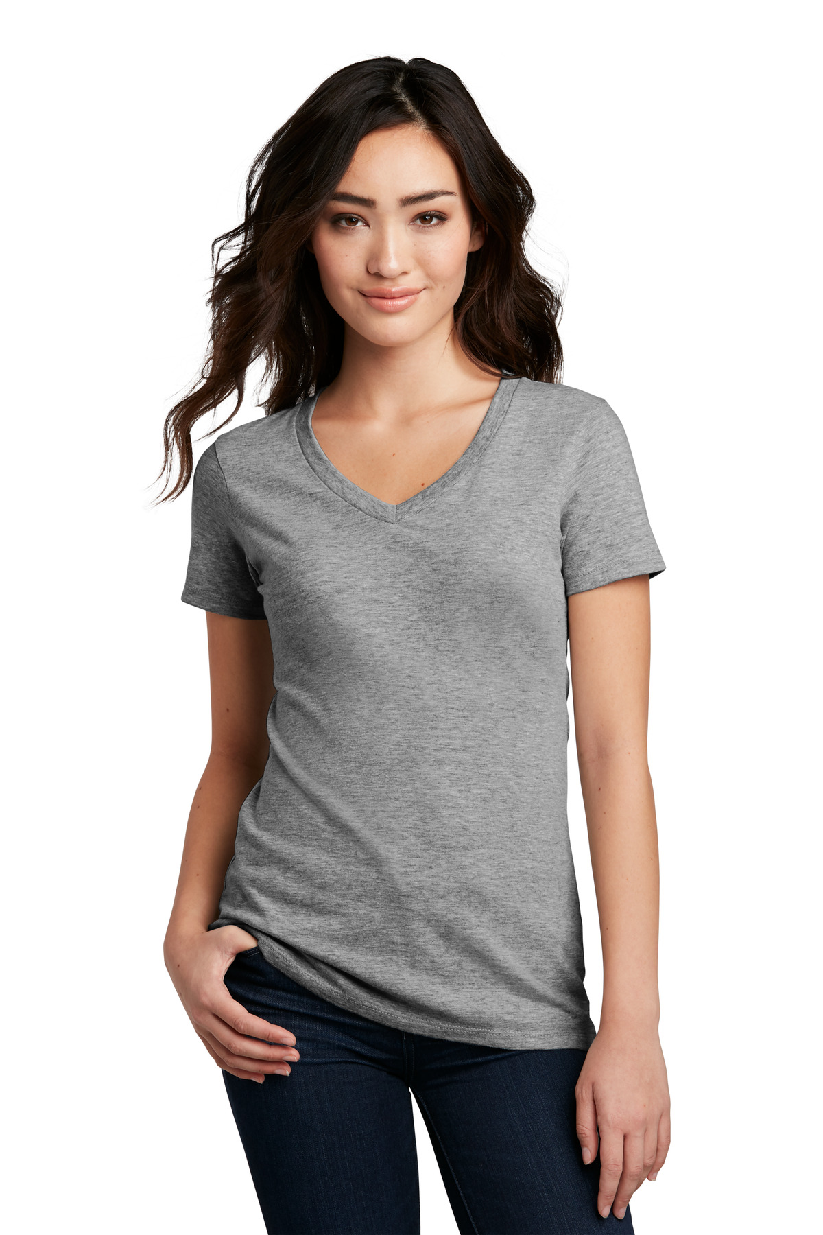 DM1190L District Womens Perfect Blend V-Neck Tee.
