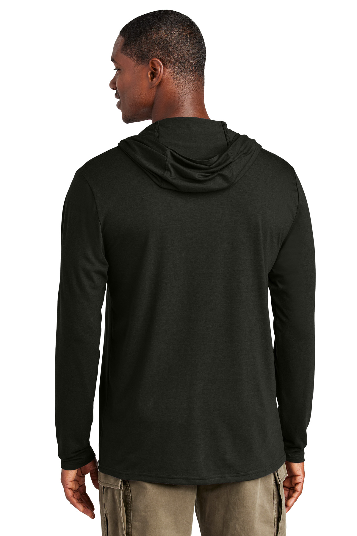DM139 District Perfect Tri Long Sleeve Hoodie. - Back Image