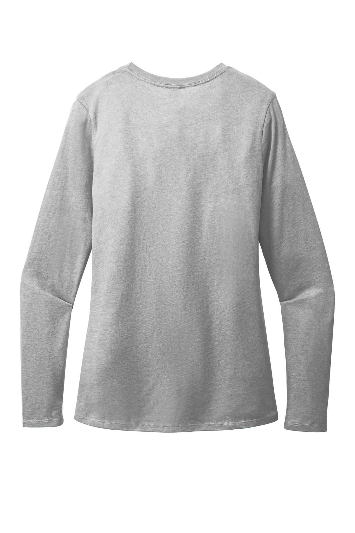 DT110 District Womens Perfect Blend CVC Long Sleeve Tee - Back Image