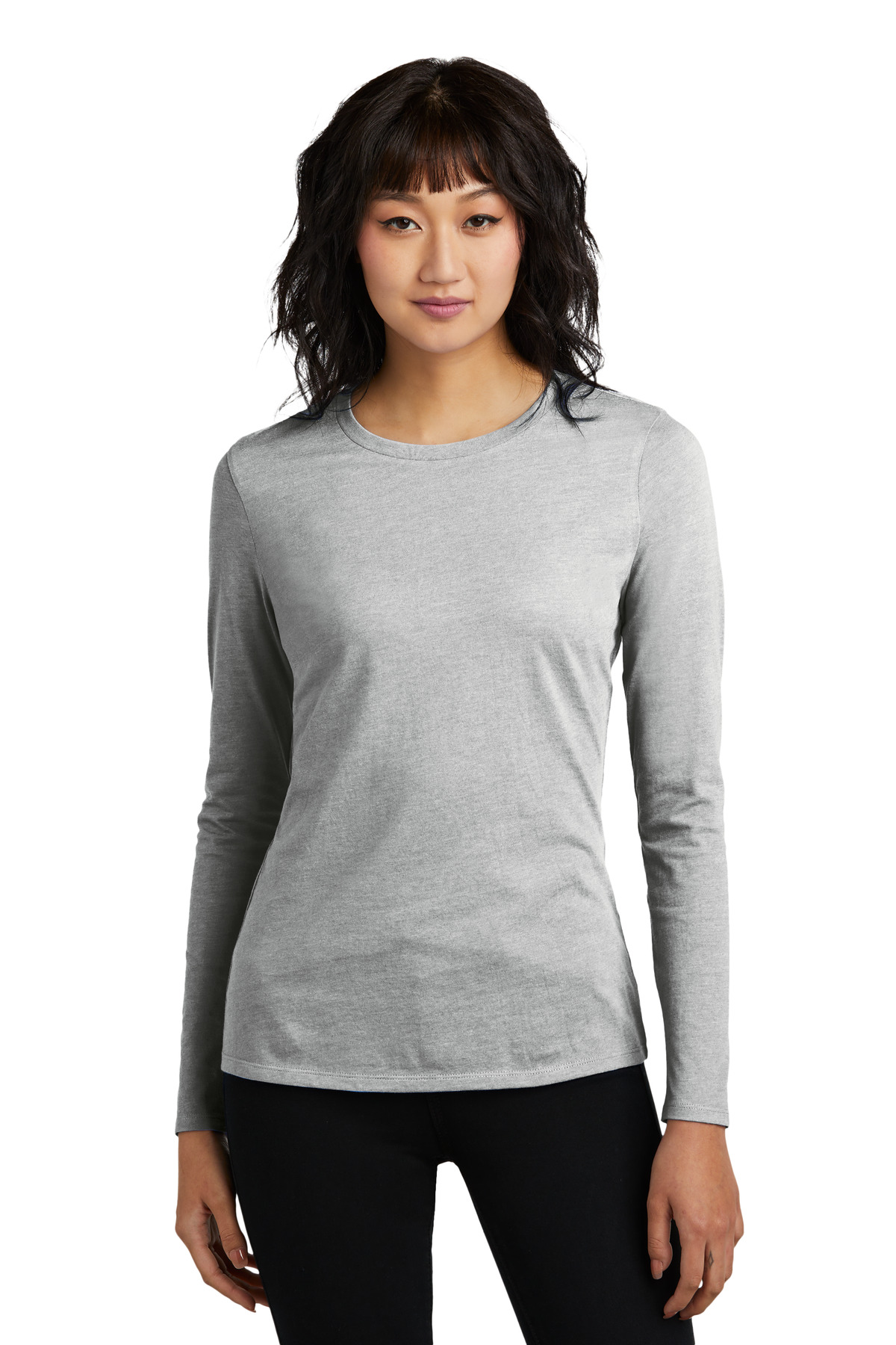 DT110 District Womens Perfect Blend CVC Long Sleeve Tee