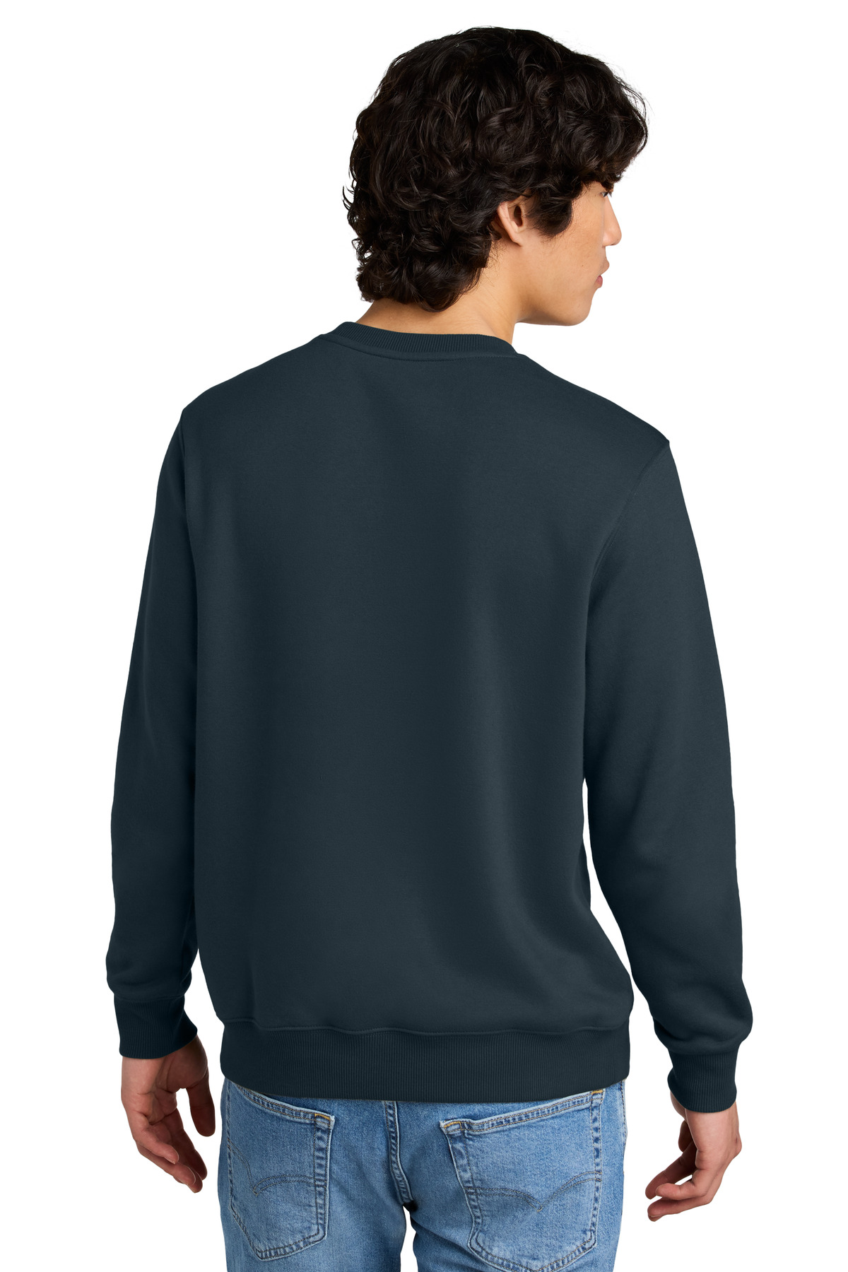 DT1106 District Perfect Weight Fleece Crew - Back Image