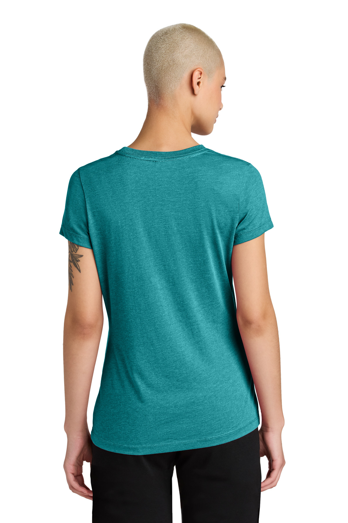 DT188 District Womens Perfect Weight CVC Tee - Back Image