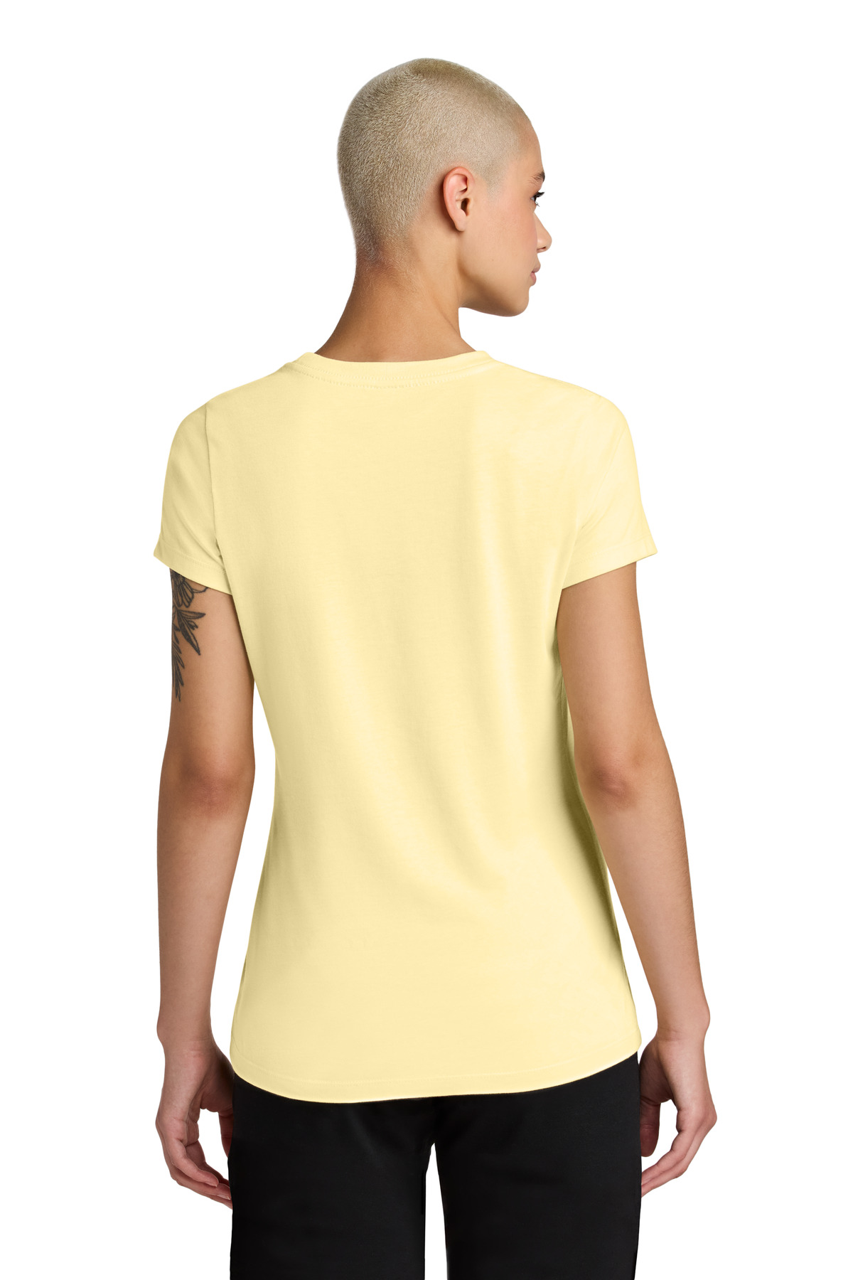 DT188 District Womens Perfect Weight CVC Tee - Back Image