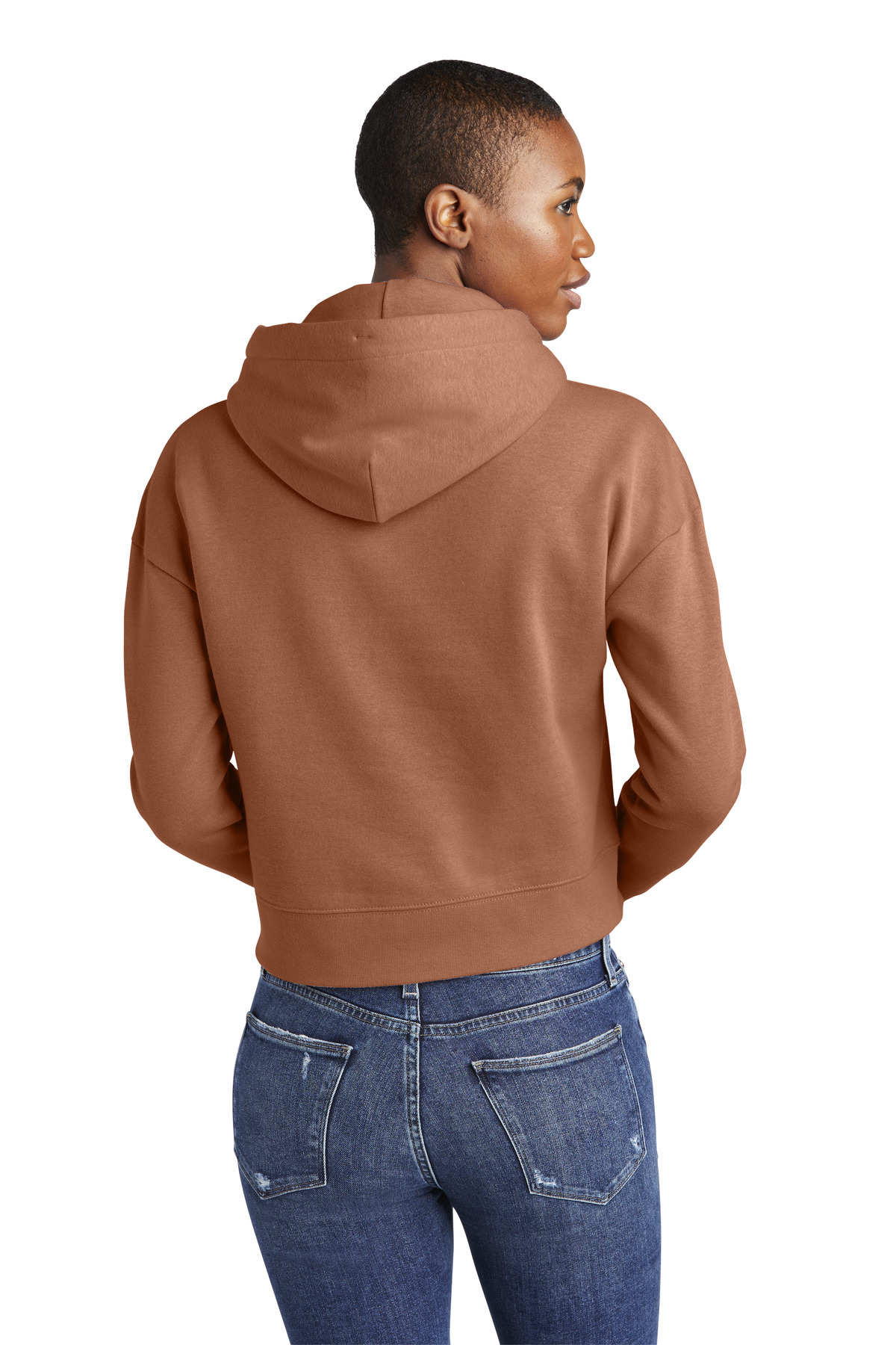DT6101 District Womens V.I.T. Fleece Hoodie - Back Image