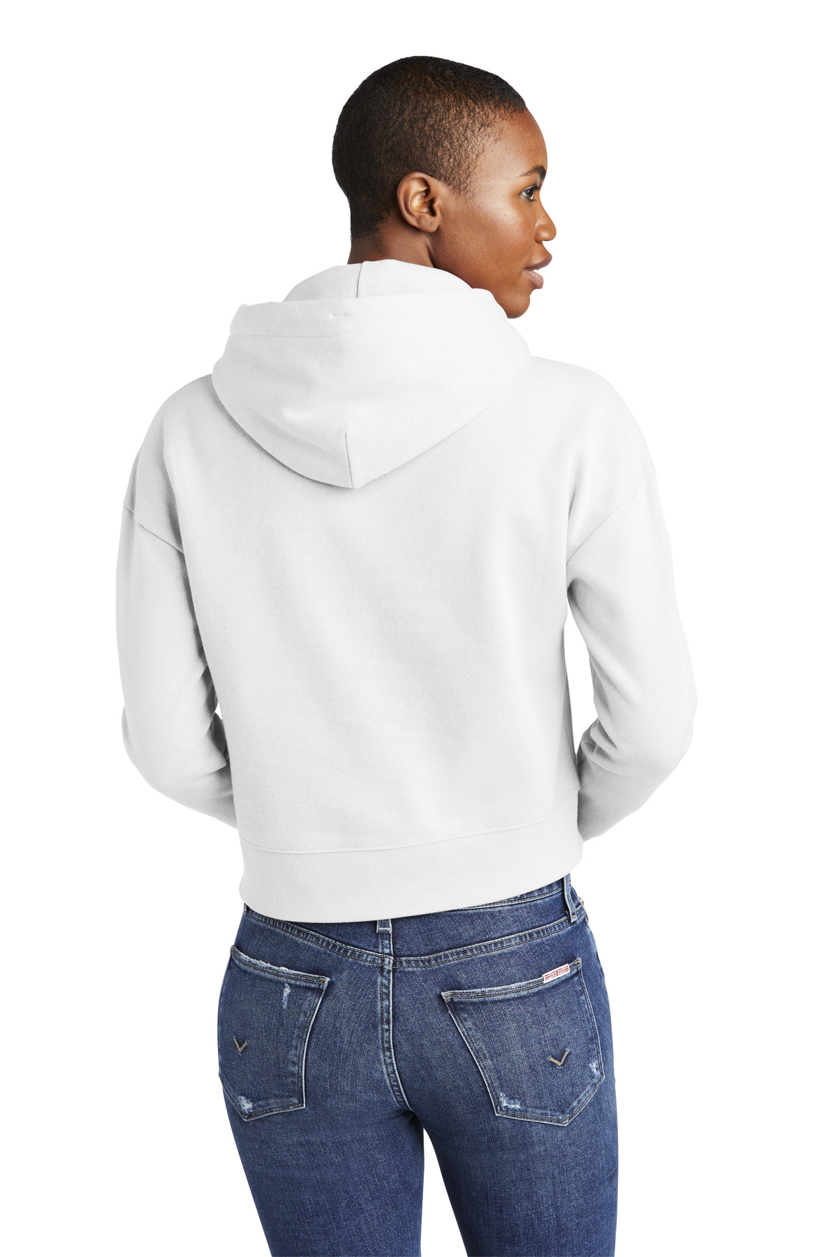 DT6101 District Womens V.I.T. Fleece Hoodie - Back Image