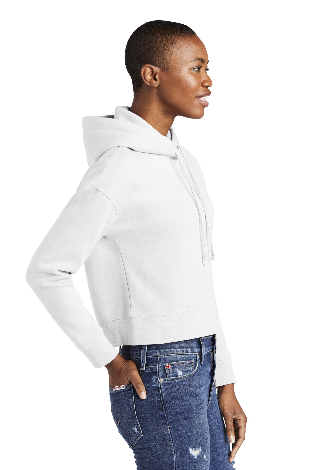 DT6101 District Womens V.I.T. Fleece Hoodie - Siide Image