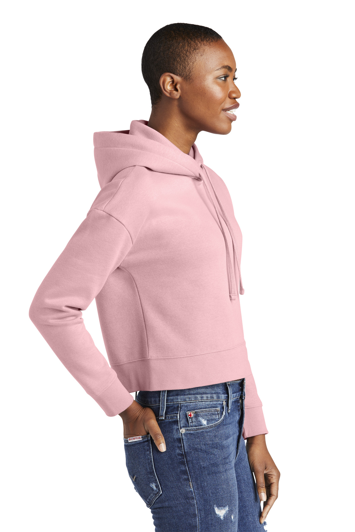 DT6101 District Womens V.I.T. Fleece Hoodie DT6101 District Womens V.I.T. Fleece Hoodie - Siide Image