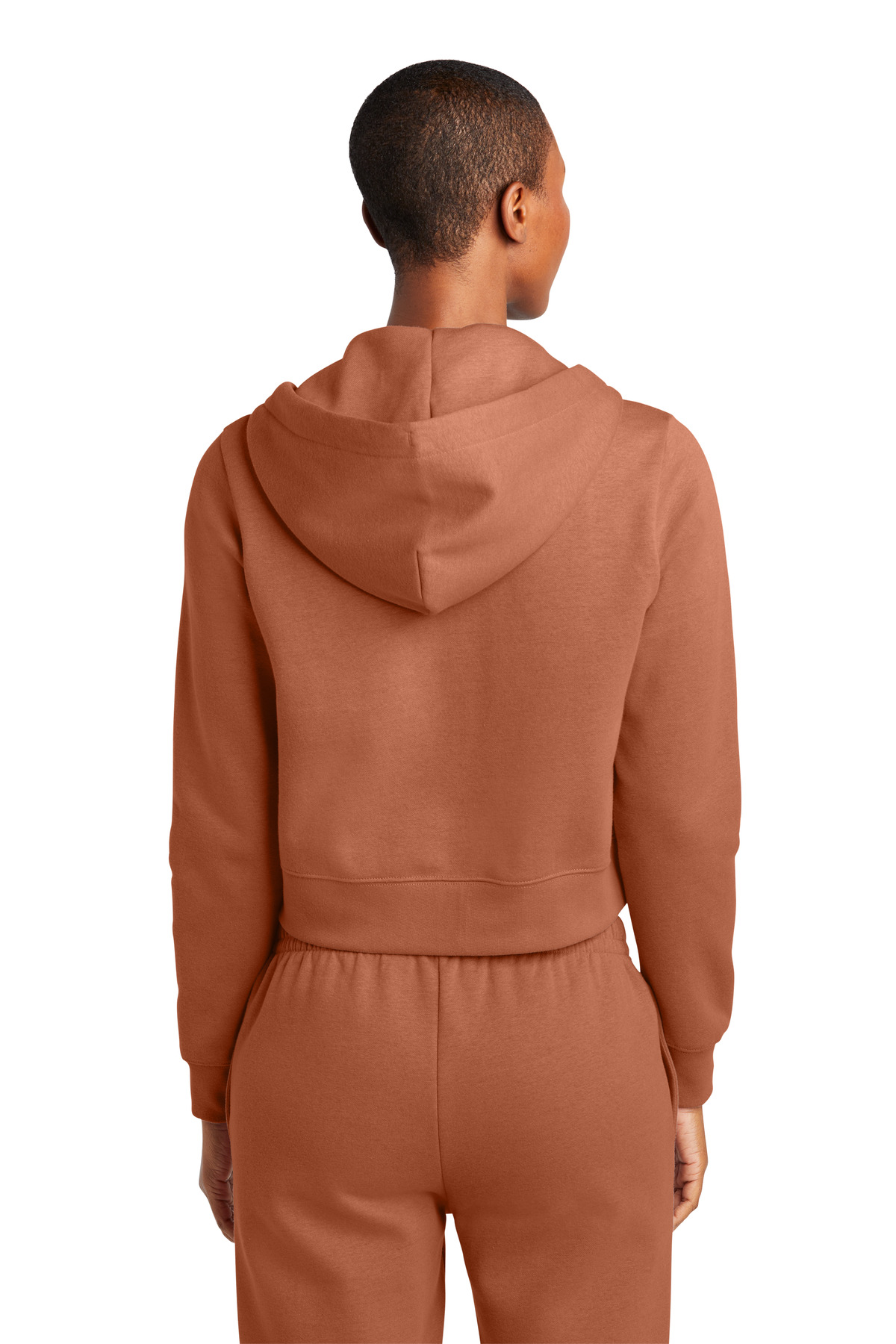 DT6103 District Womens V.I.T. Fleece Full-Zip Hoodie - Back Image