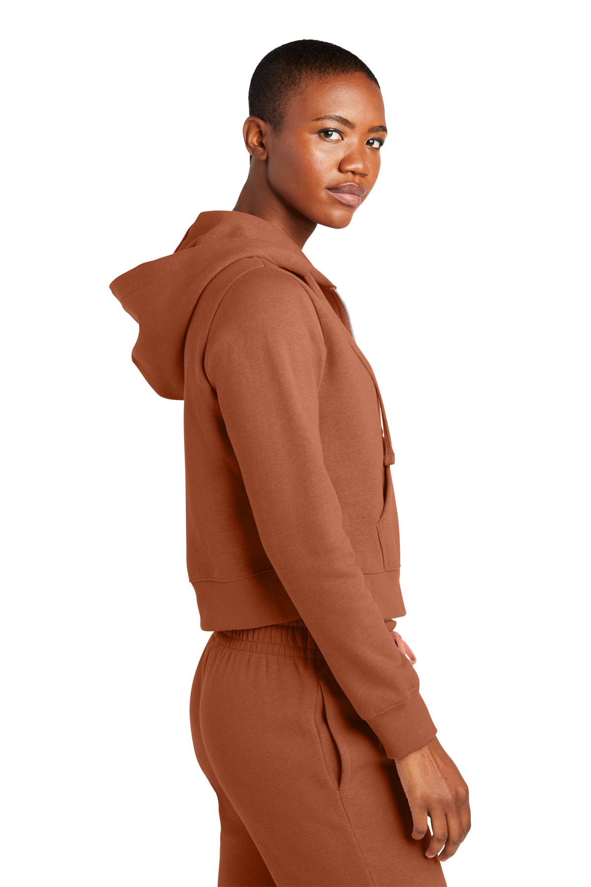 DT6103 District Womens V.I.T. Fleece Full-Zip Hoodie - Siide Image