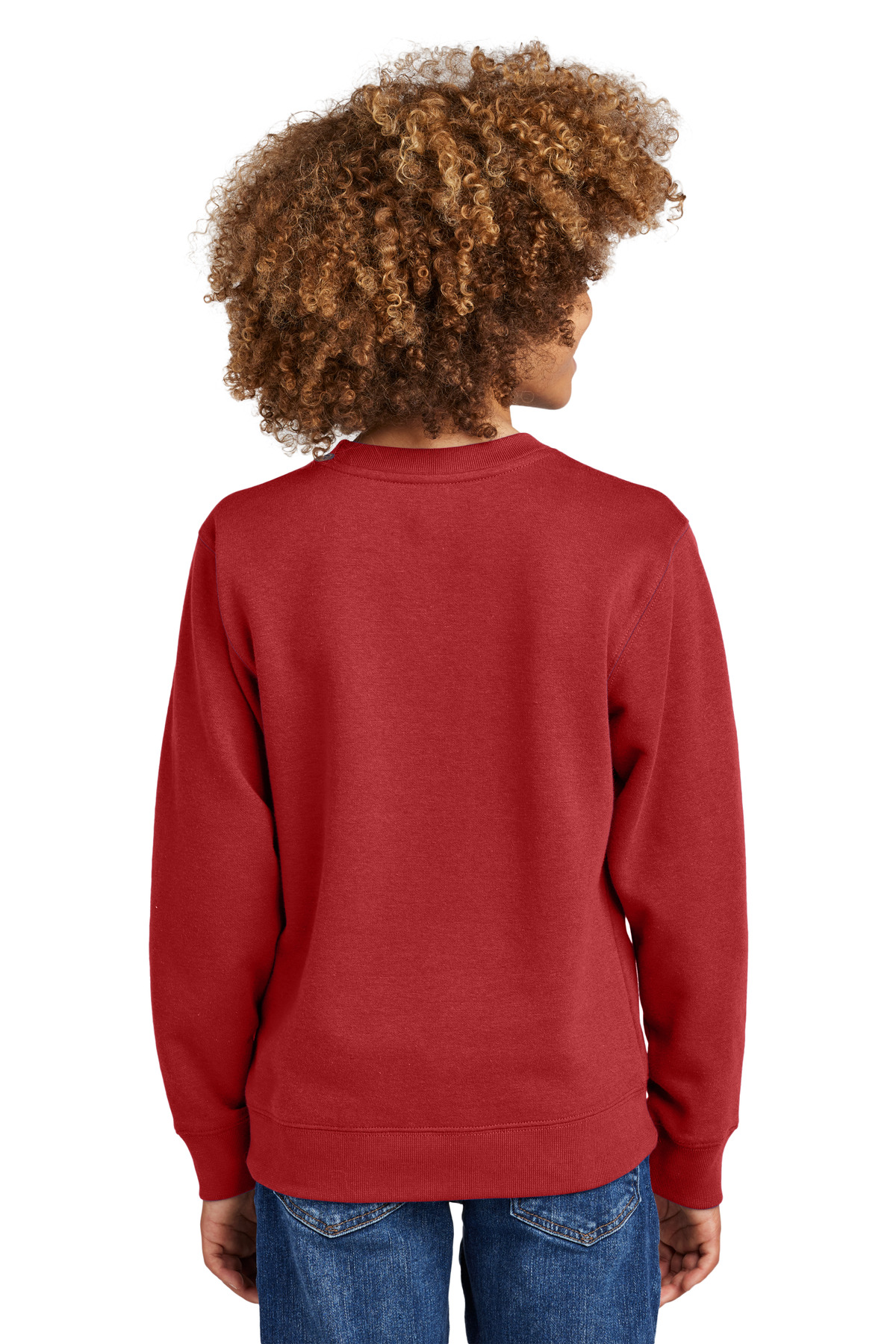 DT6104Y District Youth V.I.T. Fleece Crew - Back Image