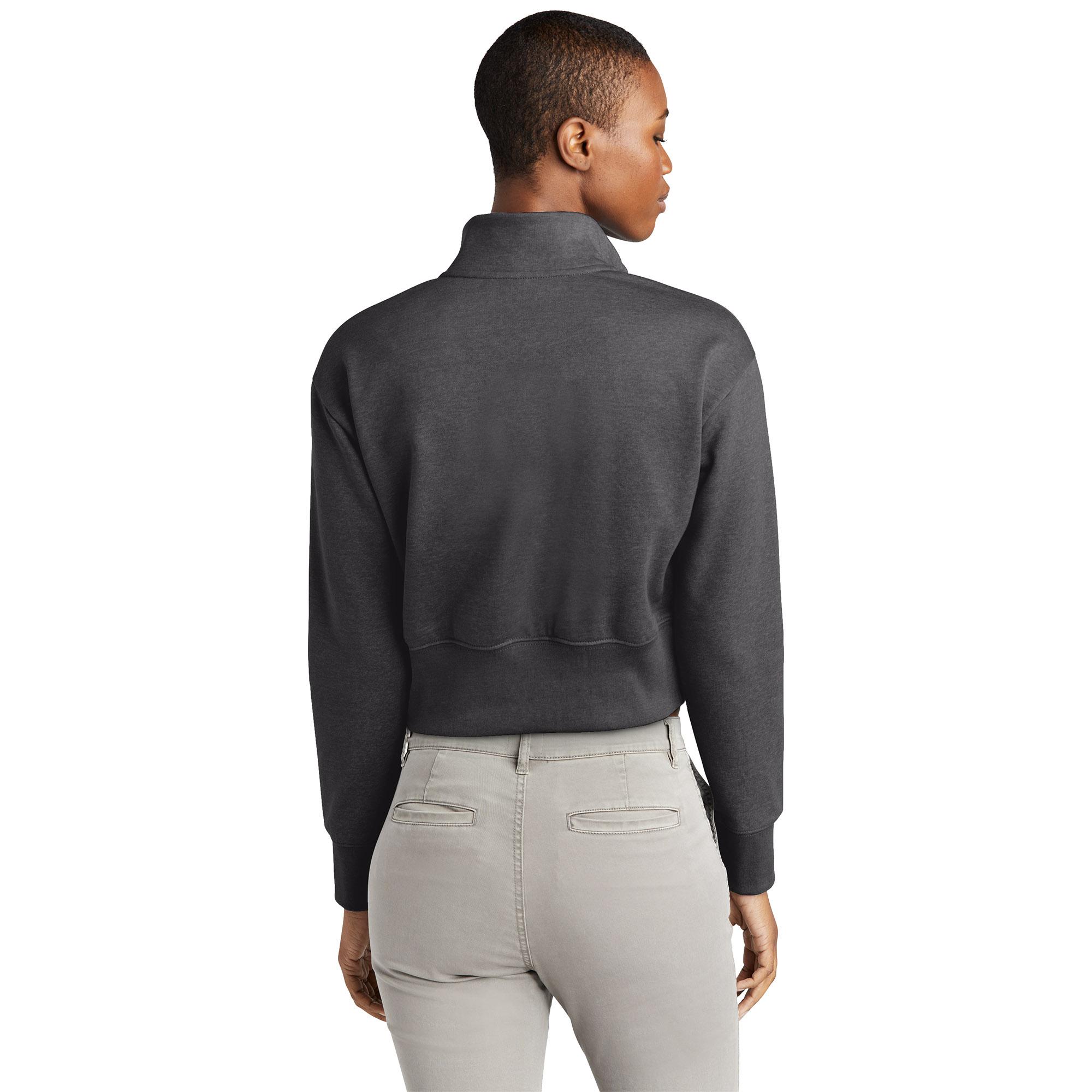 DT6111 District Womens V.I.T. Fleece 1/2-Zip - Back Image