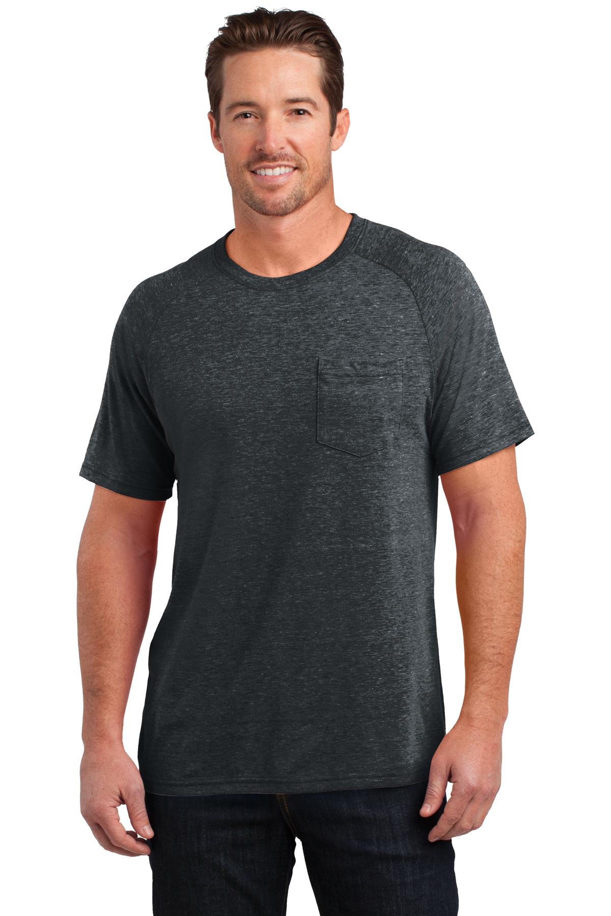 DM340 District  Made Mens Tri-Blend Pocket Tee.