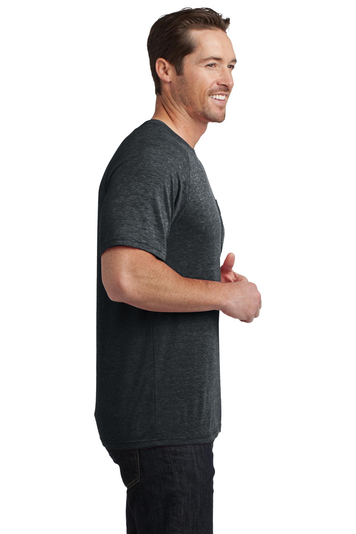 DM340 District  Made Mens Tri-Blend Pocket Tee. - Siide Image