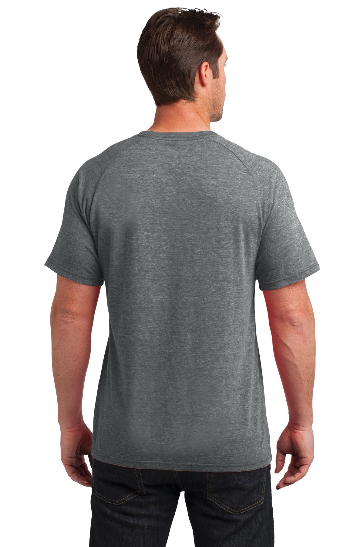 DM340 District  Made Mens Tri-Blend Pocket Tee - Back Image