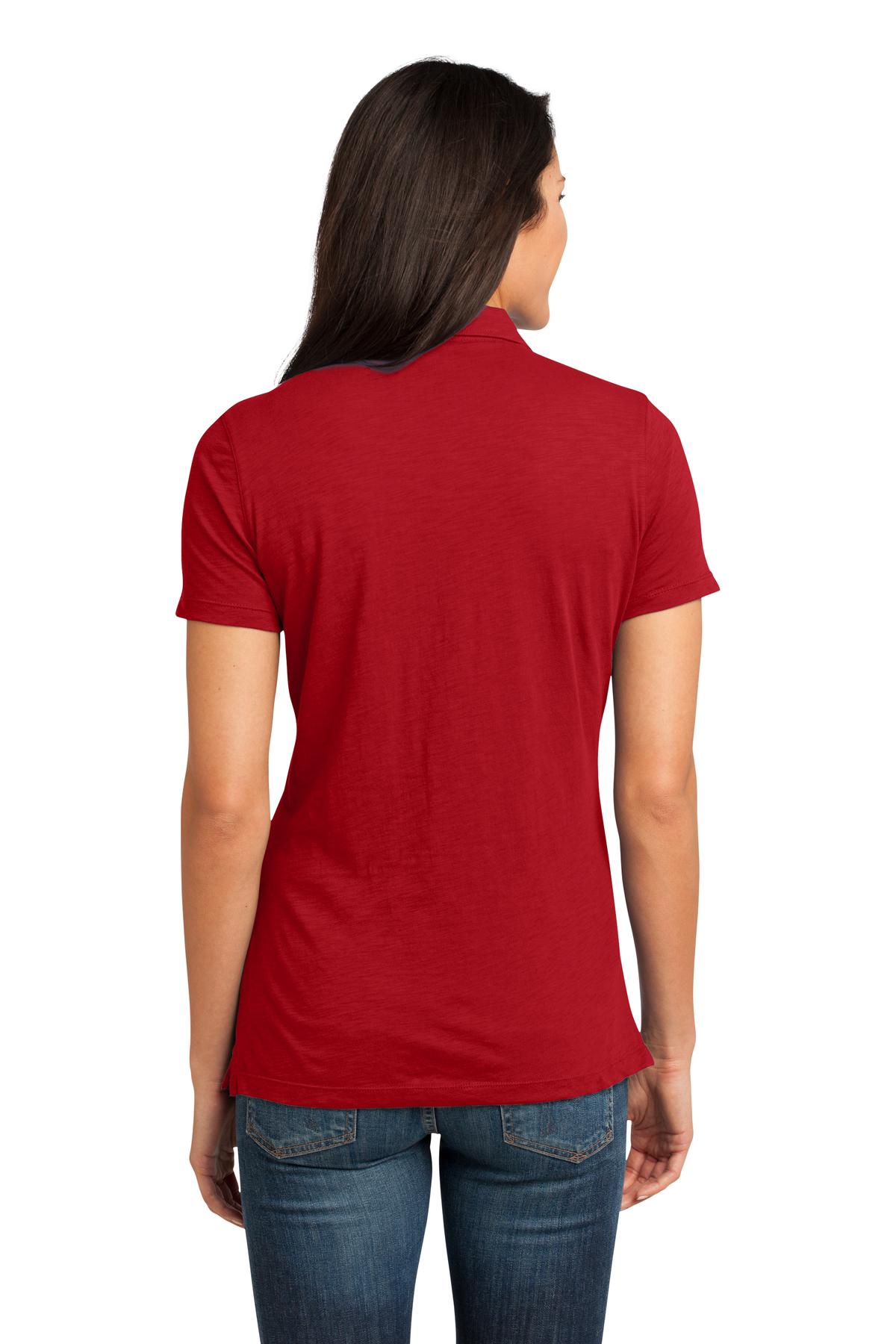 DM450 District  Made - Ladies Slub Polo. - Back Image