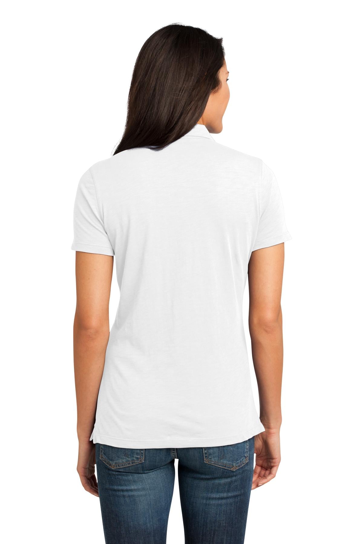 DM450 District  Made - Ladies Slub Polo. - Back Image