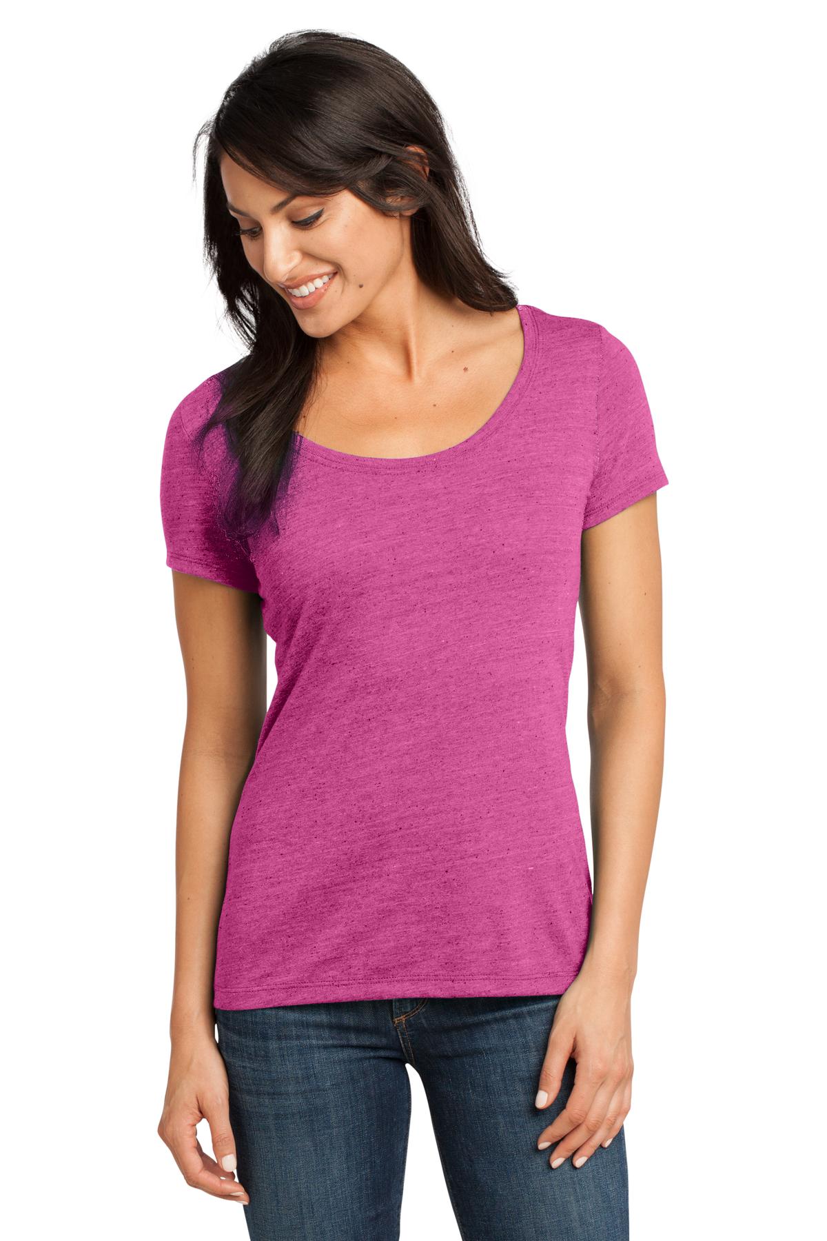 DM471 District Made - Ladies Textured Scoop Tee. Zoom Image