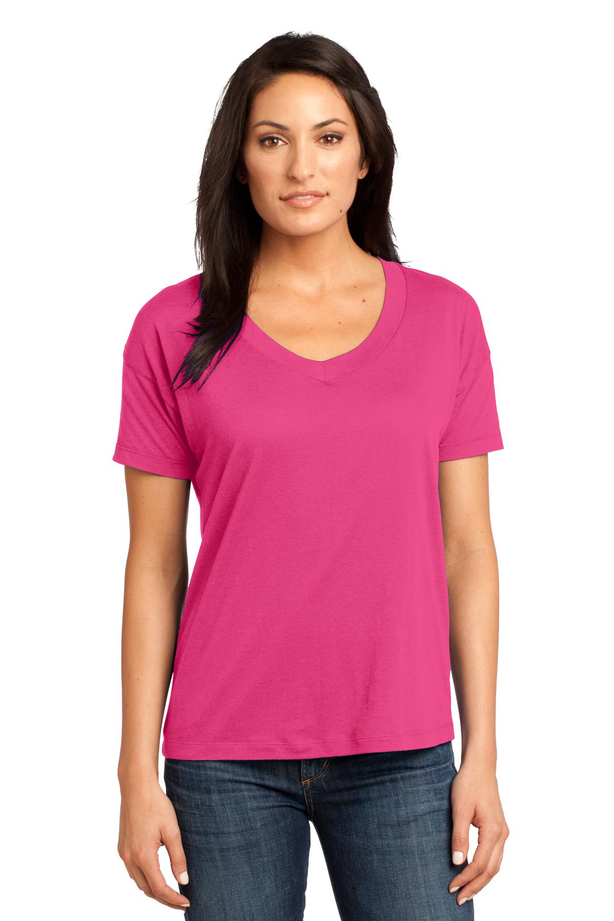 DM480 District Made - Ladies Modal Blend Relaxed V-Neck Tee. DM480 District Made - Ladies Modal Blend Relaxed V-Neck Tee.