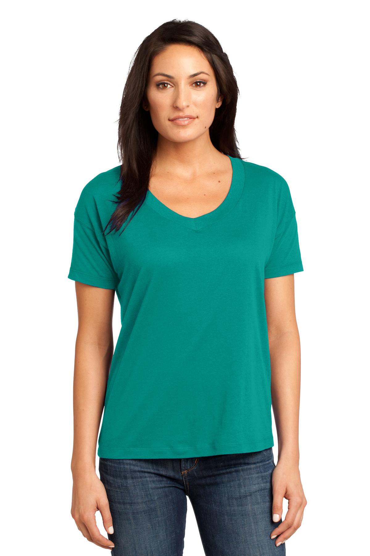 DM480 District Made - Ladies Modal Blend Relaxed V-Neck Tee. DM480 District Made - Ladies Modal Blend Relaxed V-Neck Tee.