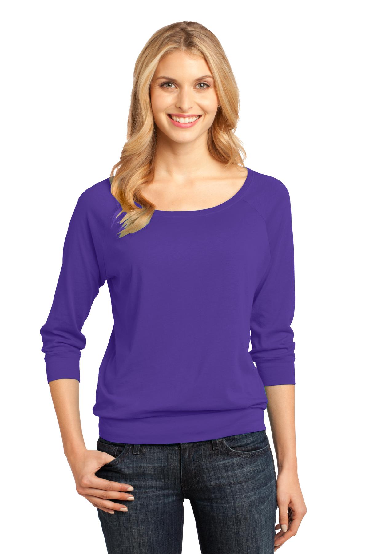 DM482 District Made - Ladies Modal Blend 3/4-Sleeve Raglan DM482 District Made - Ladies Modal Blend 3/4-Sleeve Raglan