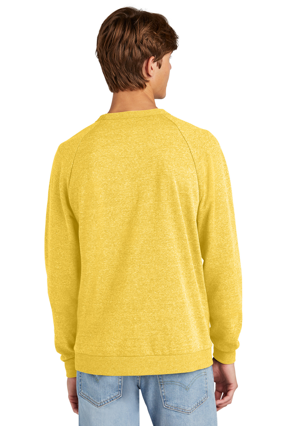 DT1304 District  Perfect Tri Fleece Crewneck Sweatshirt - Back Image