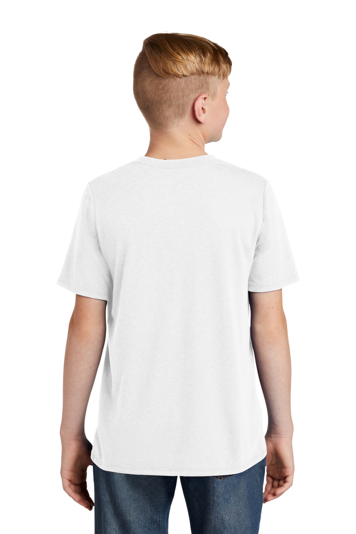 DT130Y District Youth Perfect Tri Tee. - Back Image