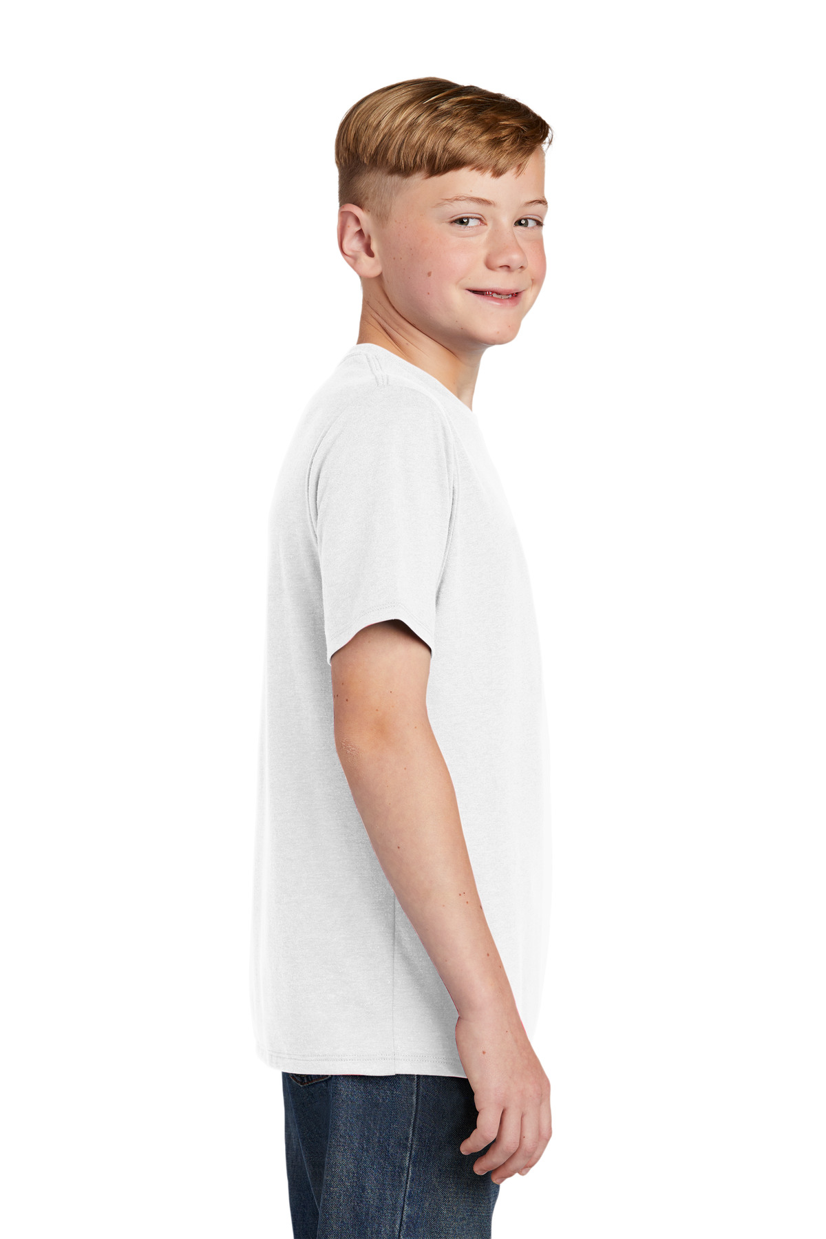 DT130Y District Youth Perfect Tri Tee. - Siide Image