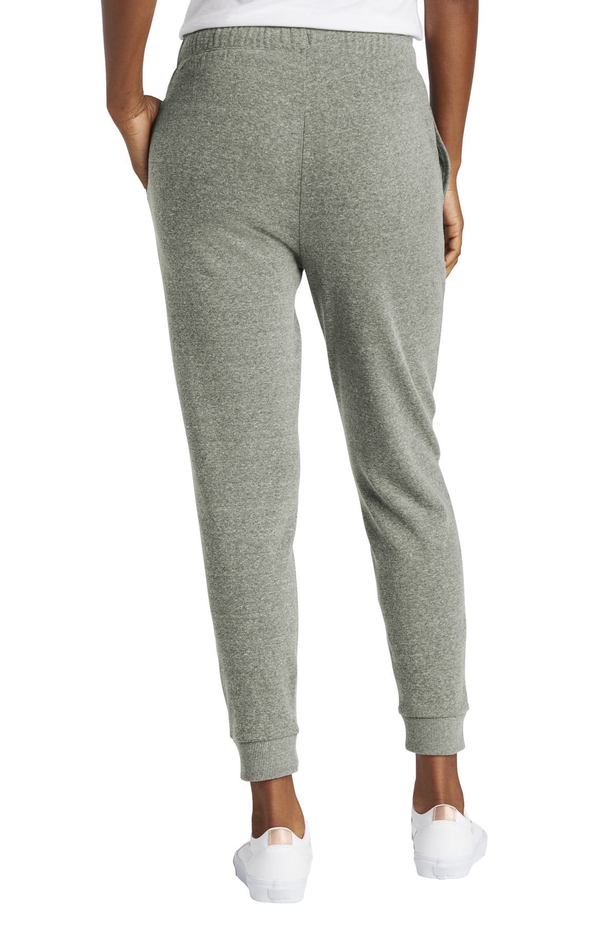 DT1310 District  Womens Perfect Tri Fleece Jogger - Back Image
