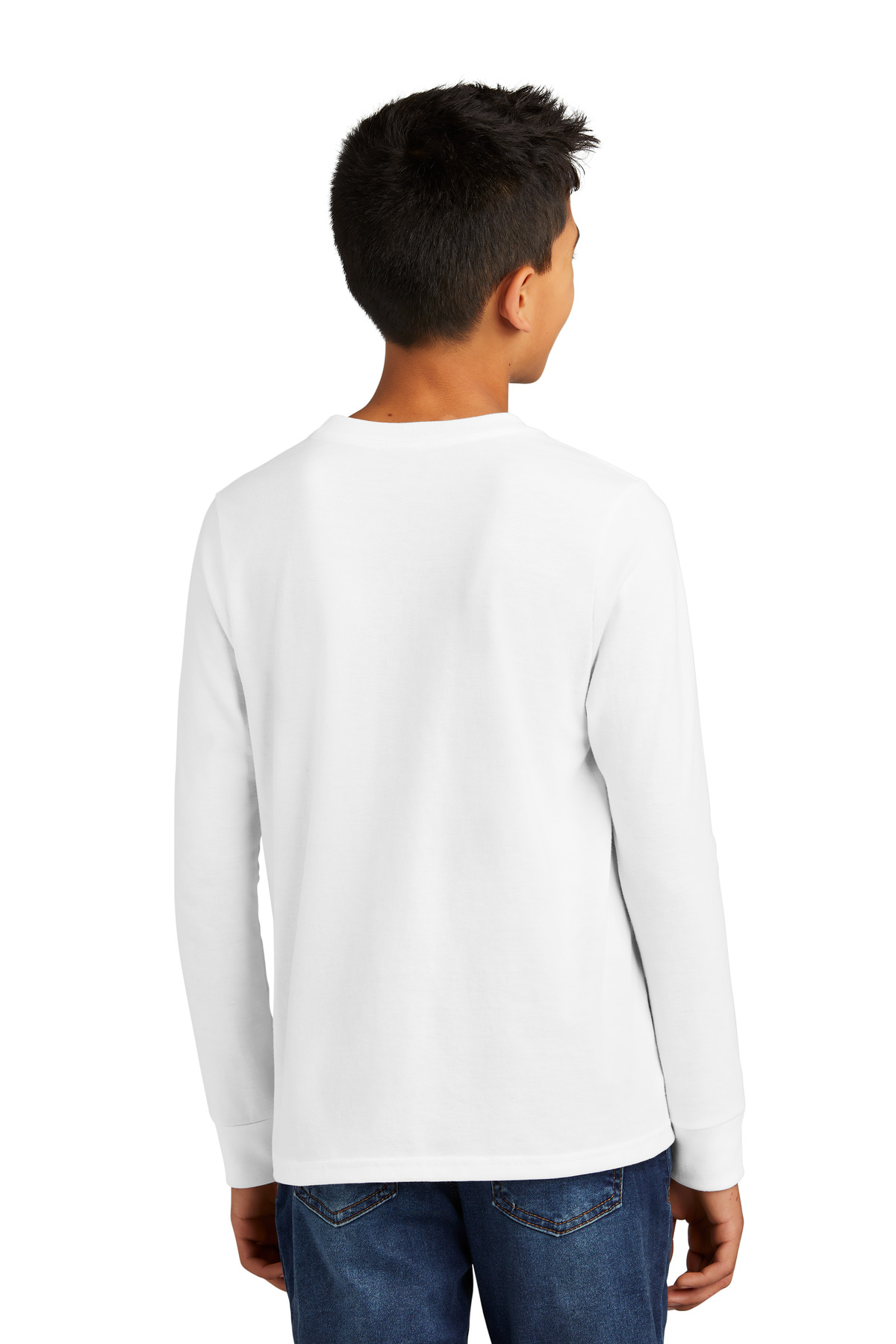 DT132Y District Youth Perfect Tri Long Sleeve Tee DT132Y District Youth Perfect Tri Long Sleeve Tee - Back Image