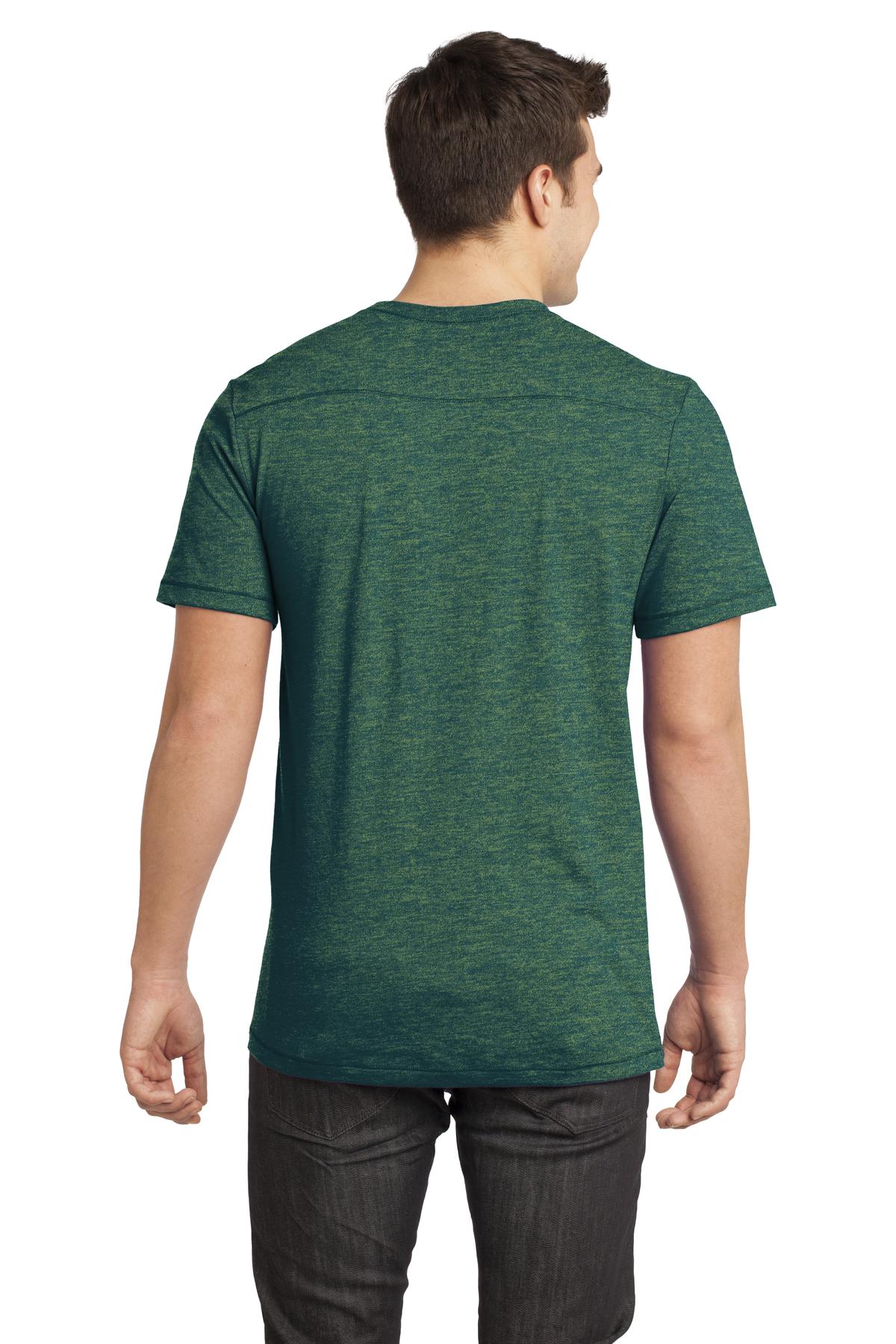 DT1400 District  - Young Mens Gravel 50/50 Notch Crew Tee. - Back Image