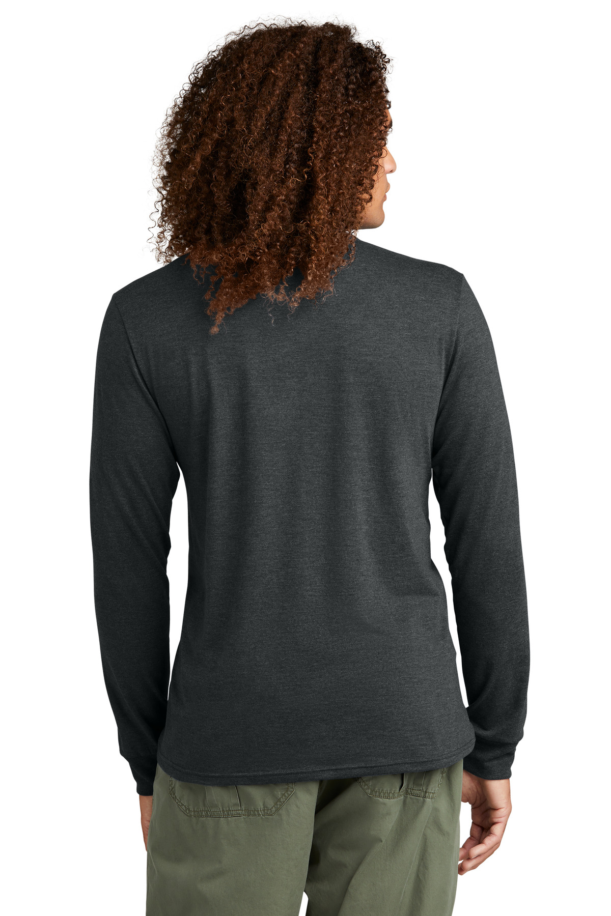DT145 District  Perfect Tri Long Sleeve Henley - Back Image
